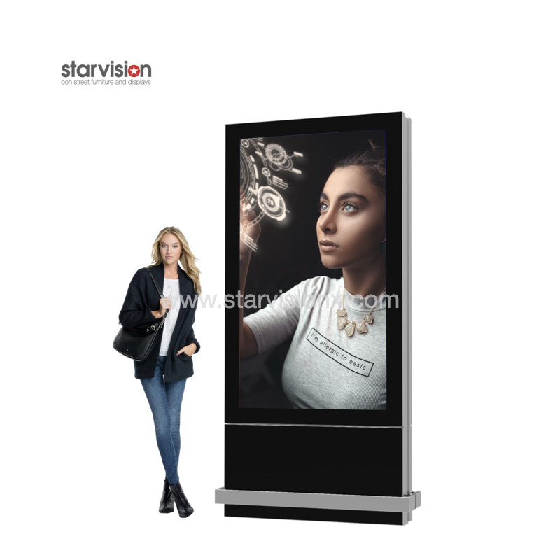 Indoor LCD Display Totem Advertising Digital Signage 4k Ultra HD For Shopping Mall
